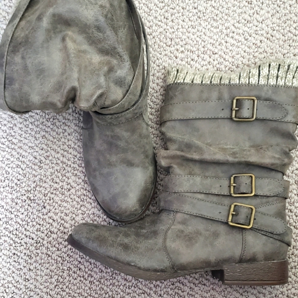 Gray booties!